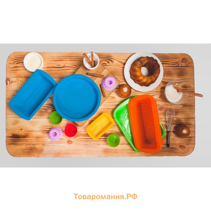 Форма для выпечки  «Хлеб», силикон, 24×13×6 см, внутр.размер 21×11 см, бежевая