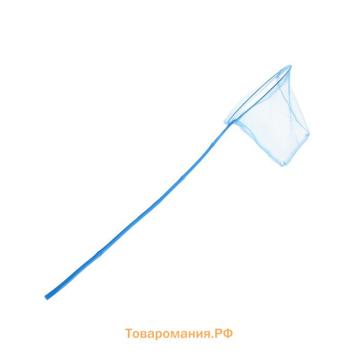 Сачок детский, бамбуковая ручка в горох 60 см, d=25 см, цвета МИКС