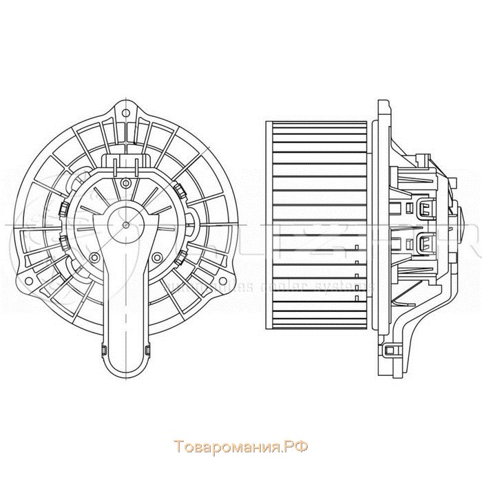 Электровентилятор отопления Sportage III/iX35 KIA 97113D7000, LUZAR LFh 08Y0