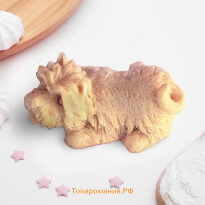Молд  «Собака», силикон, 5.4×4.3 см, розовый
