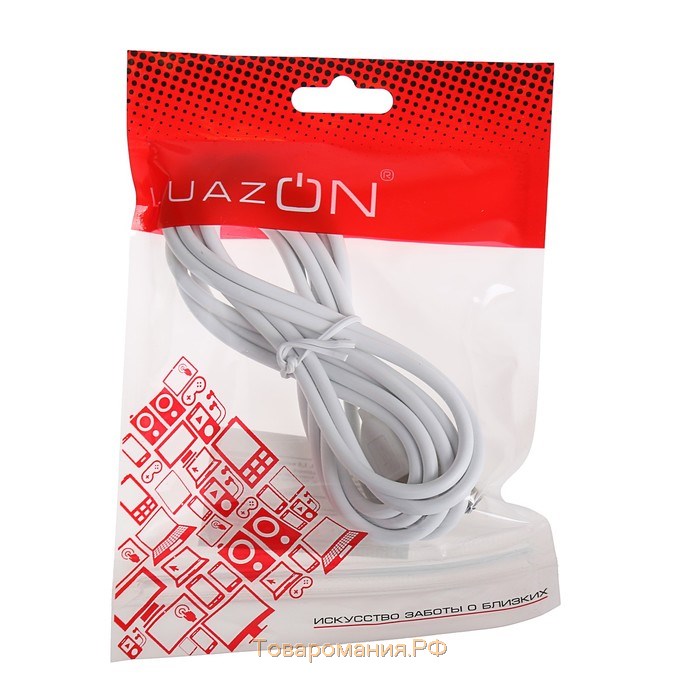 Кабель Luazon, miniUSB - USB, 1 А, 1.5 м, белый