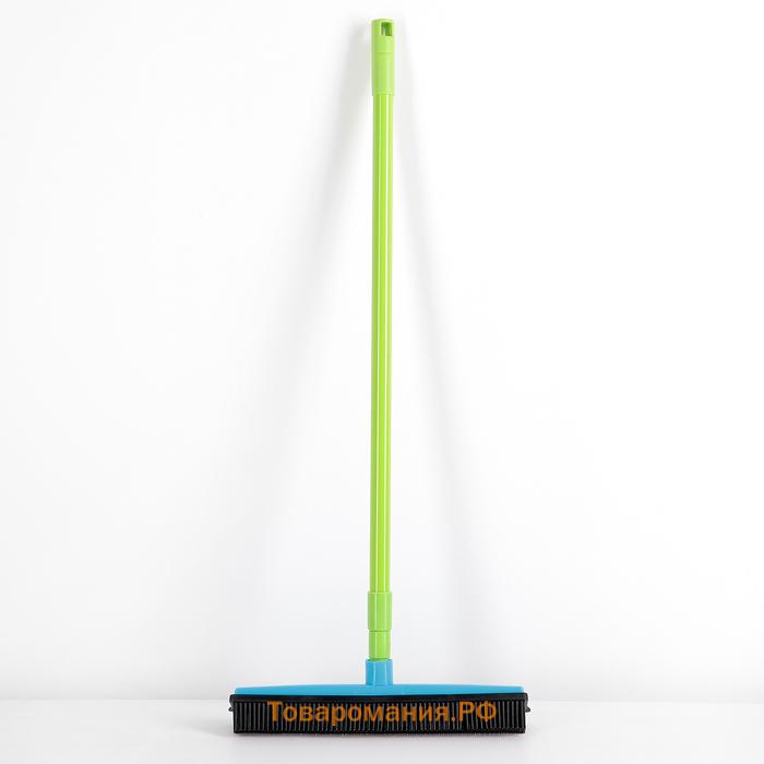 Щётка для пола резиновая, телескопическая ручка 70-120 см, цвет МИКС