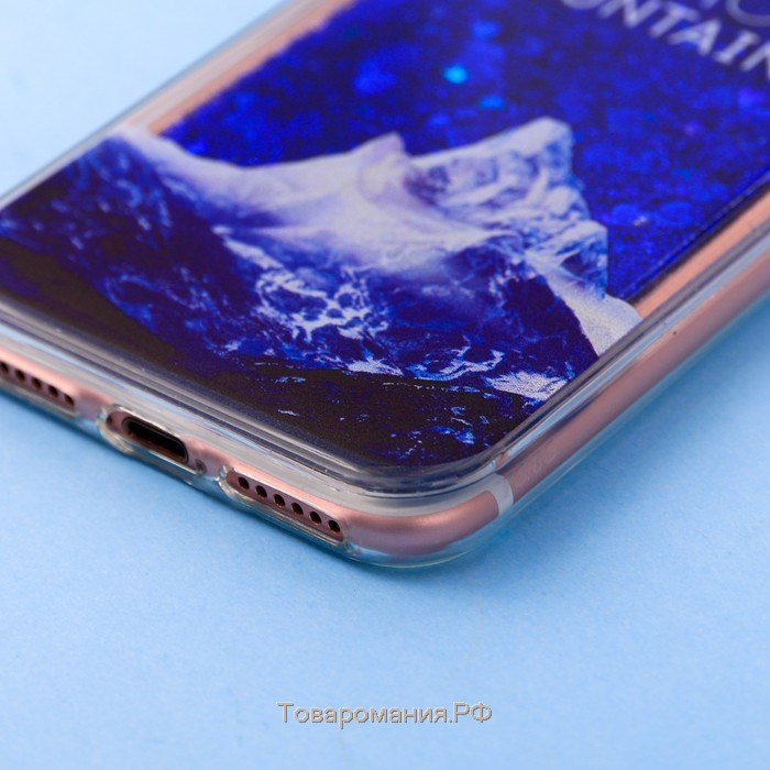 Чехол для телефона iPhone 7 с блёстками внутри «Сияние», 6.5 × 14 см