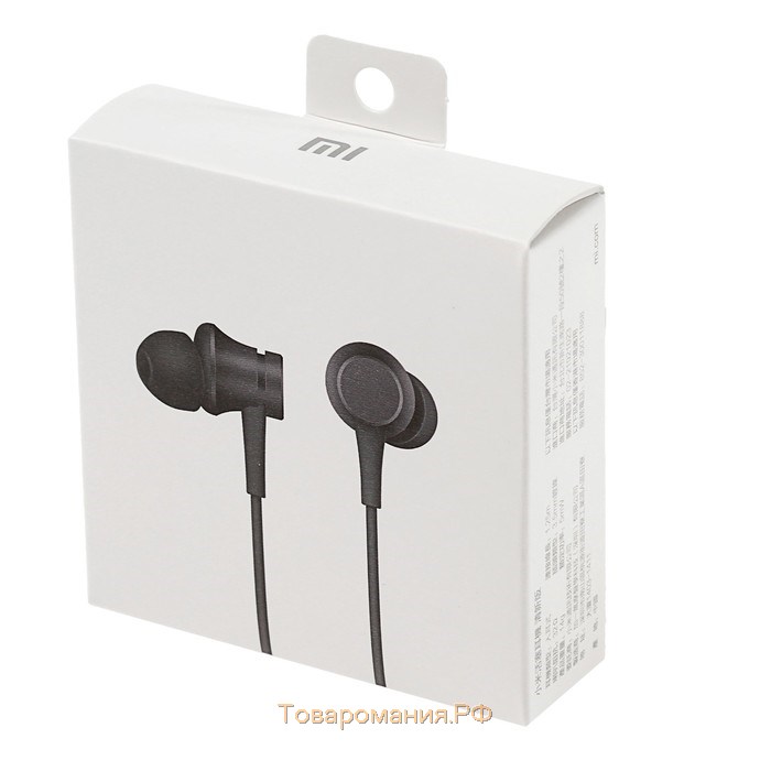 Наушники Xiaomi Mi In-Ear Basic ZBW4354TY, вакуумные, микрофон, 93 дБ, 3.5 мм,1.25 м, черные