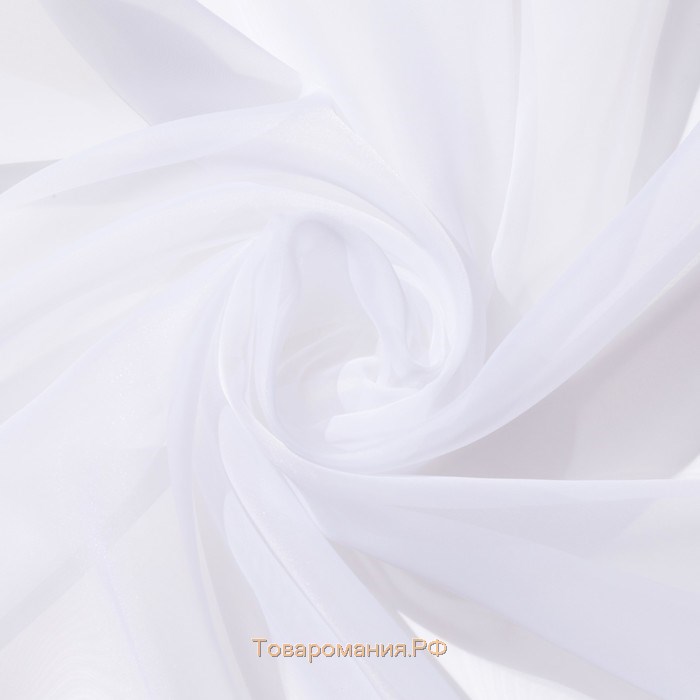 Тюль «» 140×250 см, цвет белый, вуаль, 100% п/э