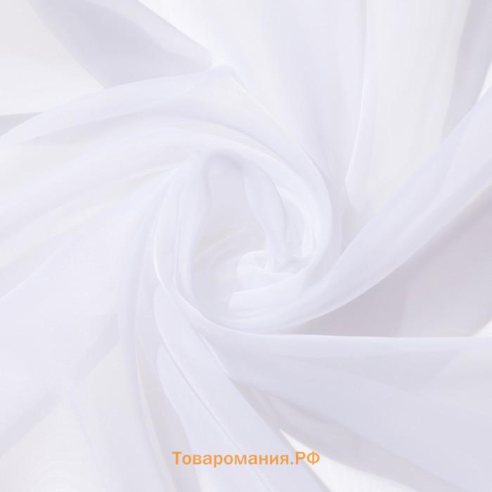 Тюль «» 145×270 см, цвет белый, вуаль, 100% п/э