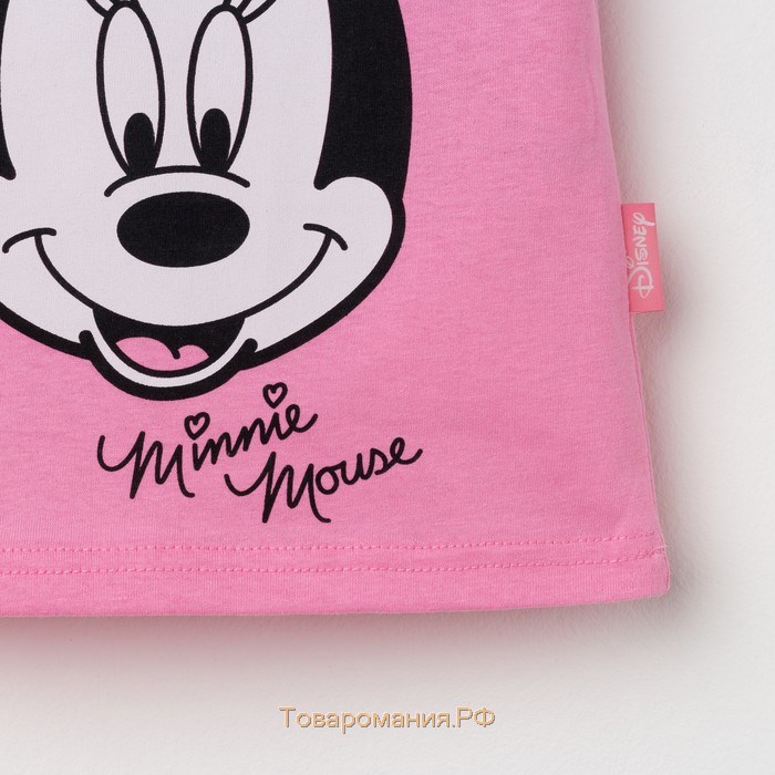 Футболка Disney "Minnie Mouse", рост 122-128 (34), розовый МИКС