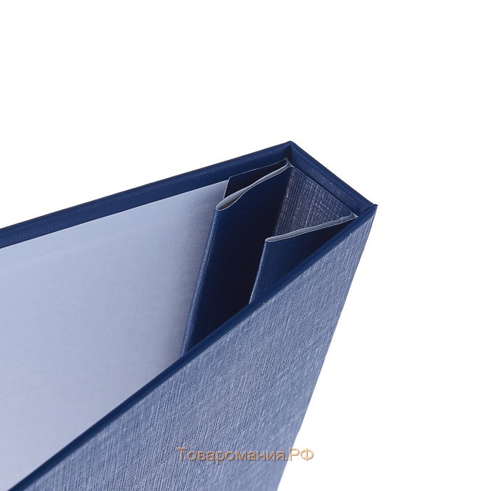 Папка "Дипломный проект" А4 бумвинил, гребешки/сутаж, без бумаги, синяя (вместимость до 300 листов)