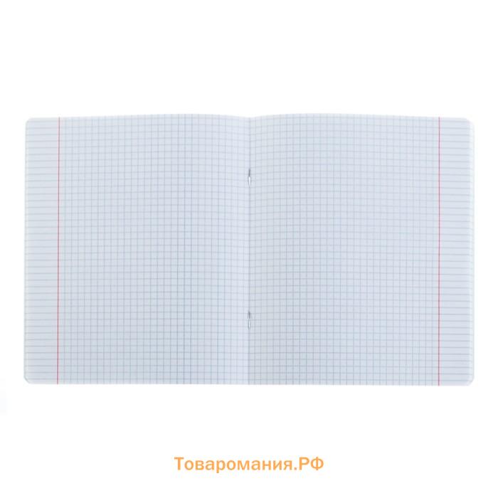 Тетрадь 24 листа в клетку, ErichKrause «Классика», обложка мелованный картон, голубая