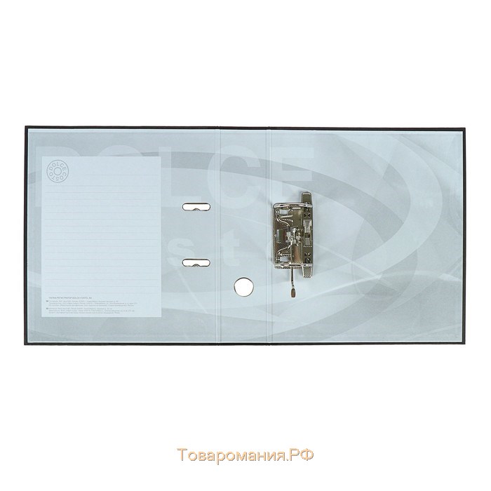 Папка-регистратор 75 мм, А4, Calligrata, эконом мрамор, черная, МИКС