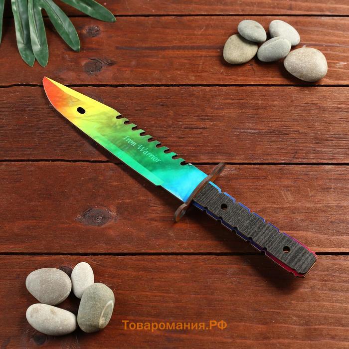 Сувенир деревянный нож 2 модификация, 5 расцветок в фасовке, МИКС