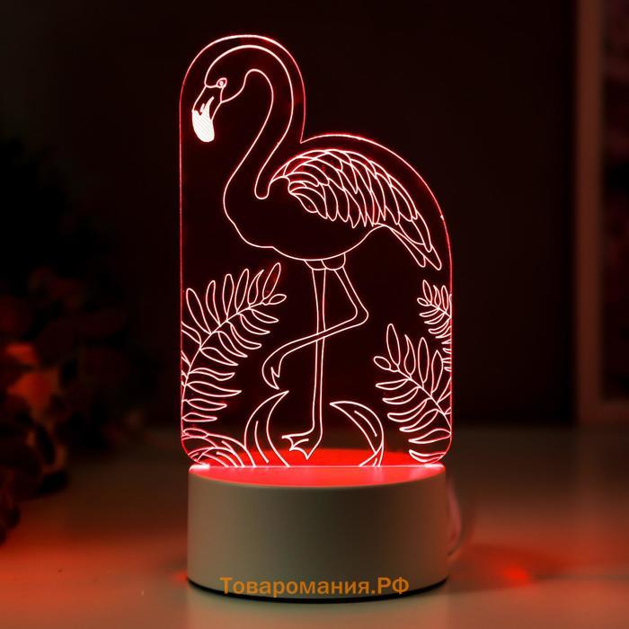 Светильник "Фламинго" LED RGB от сети 9,5х10х19,5 см RISALUX