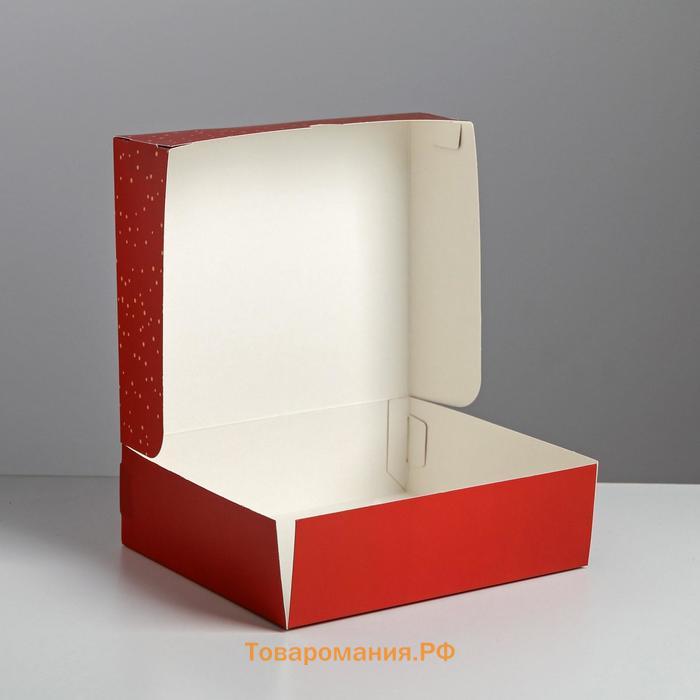 Упаковка для кондитерских изделий «Новогодняя», 20 × 17 × 6 см
