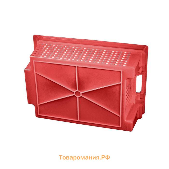 Ящик пластиковый, 102-1П, 60х40х20см, красный
