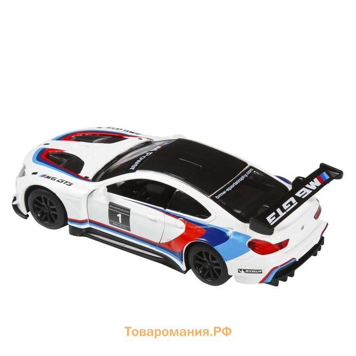 Машина металлическая BMW M6, 1:43, инерция, открываются двери, цвет белый