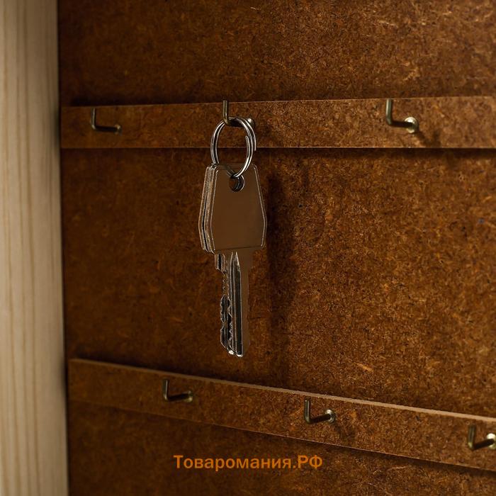 Ключница "Розы" молочный дуб 26х31 см МИКС