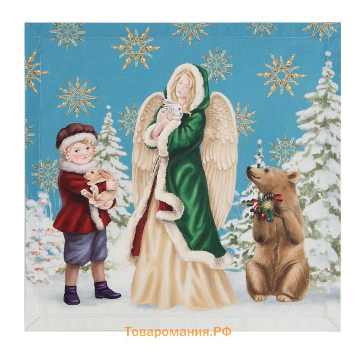 Новый год. Новогодний набор салфеток  Christmas time, 40х40см 4 шт