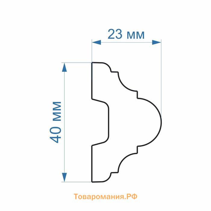 Молдинг белый 40х23х2000мм