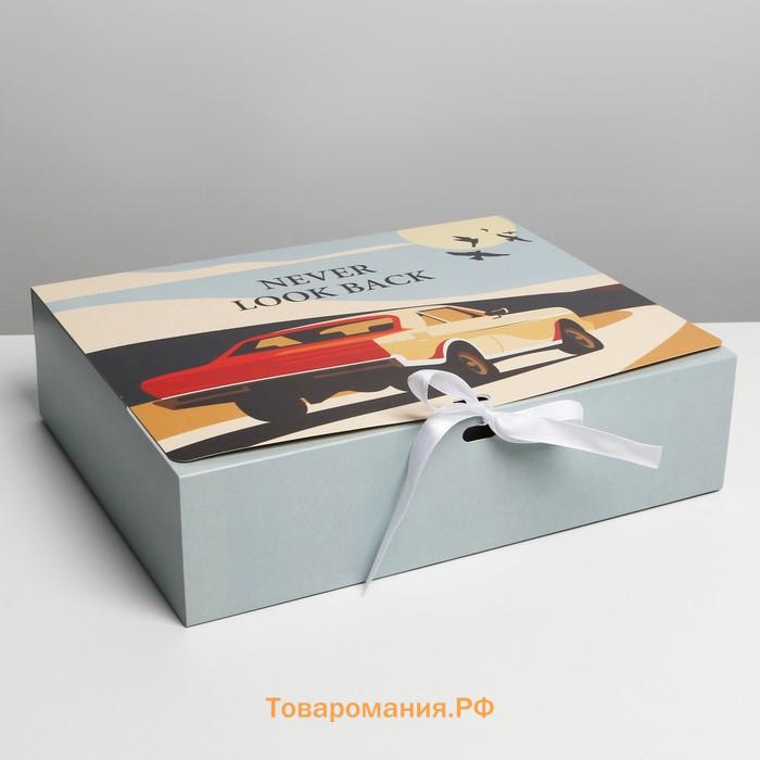Коробка подарочная складная двухсторонняя, упаковка, «Путешествие», 31 х 24.5 х 8 см