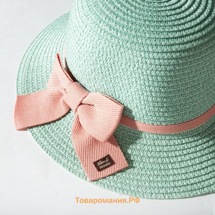 Шляпа для девочки MINAKU, цв. мятный, р-р 54
