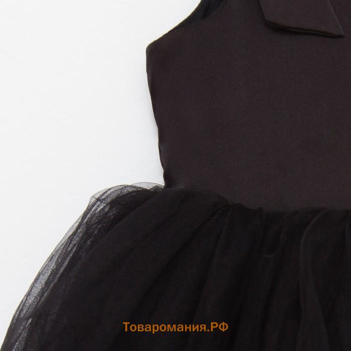 Новый год. Платье нарядное детское MINAKU: PartyDress цвет чёрный, рост 104