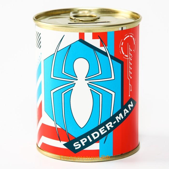 Копилка металлическая, 9,5 см х 7,5 см х 7,5 см "Спайдер-мен", Человек-паук
