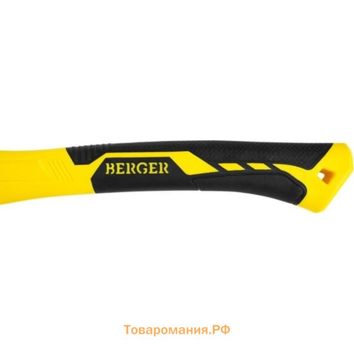 Топор кованый BERGER BG1522, фибергласовая рукоятка, топорище 28 см, 800 г