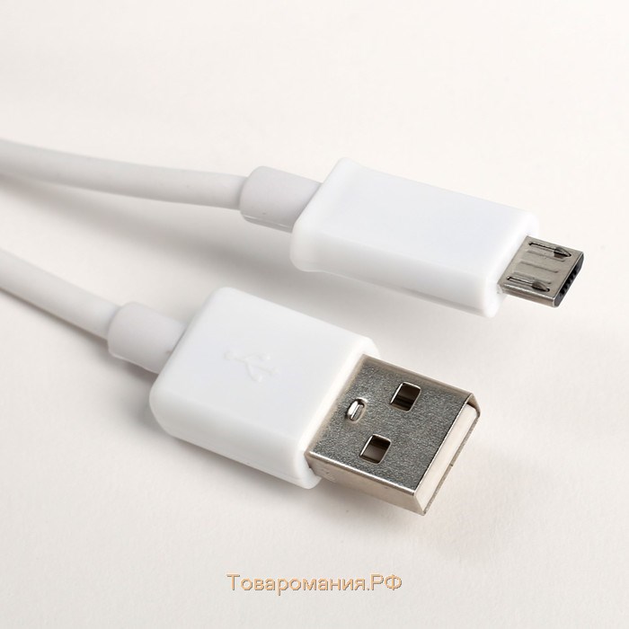 Кабель Luazon, microUSB - USB, 1 А, 1 м, белый