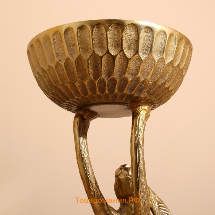 Конфетница «Кролик», 24×24×54 см, алюминий