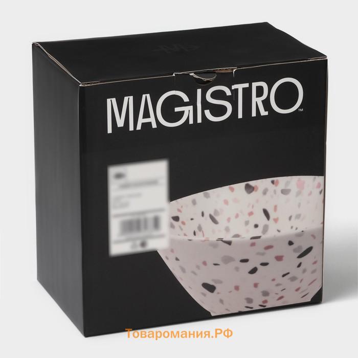 Салатники Magistro Terazzo, 700 мл, 16×7,4 см, набор 2 шт, фарфор, белые