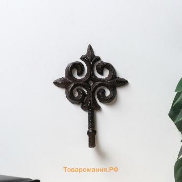 Настенный крючок декоративный «Копьё», чугун, 12.5×9×3.5 см