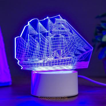 Светильник «Фрегат» LED RGB от сети 9.5×15×16 см RISALUX