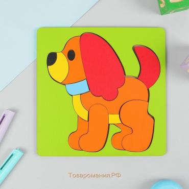 Головоломка «Собачка», крашеное дерево