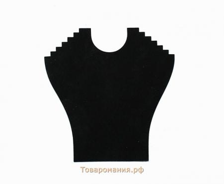 Бюст для украшений, 23×7×24 см, h=24 см, цвет чёрный