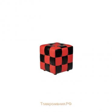 Пуф Шахматы 400х400х420 Черно-красный