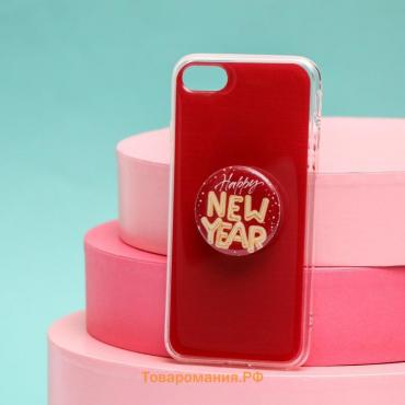 Новогодний подарочный набор, чехол для телефона с держателем «С Новым Годом», на iPhone 7, 8