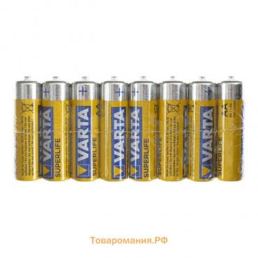 Батарейка солевая Varta SuperLife, AA, R6-8S, 1.5В, спайка, 8 шт.