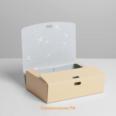 Коробка подарочная складная двухсторонняя, упаковка, «Путешествие», 16,5 х 12,5 х 5 см