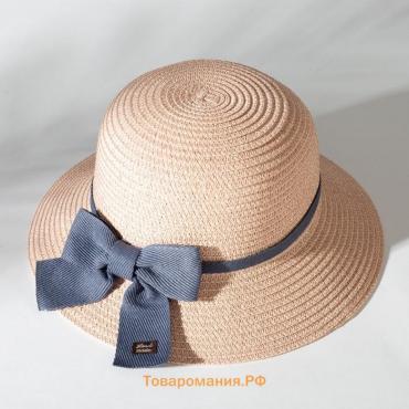 Шляпа для девочки MINAKU, цв. пудра, р-р 54