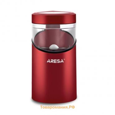 Кофемолка Aresa AR-3606, электрическая, 180 Вт, 50 г, красная