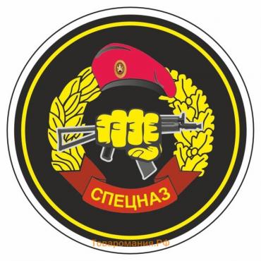 Наклейка "Круг-Спецназ ВВ МВД", 90 х 90 мм