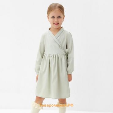 Платье для девочки MINAKU: Cotton collection цвет фисташковый, рост 116 см